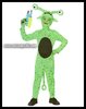 Disfraz extraterrestre alien verde niño niña