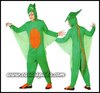 Disfraz dinosaurio hombre verde con alas adulto