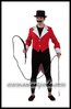 Disfraz frac rojo adulto unisex hombre mujer presentador circo domador fyc
