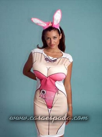 Disfraz de conejita play camisón para mujer