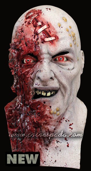 Mascara de zombie necromuntant de látex