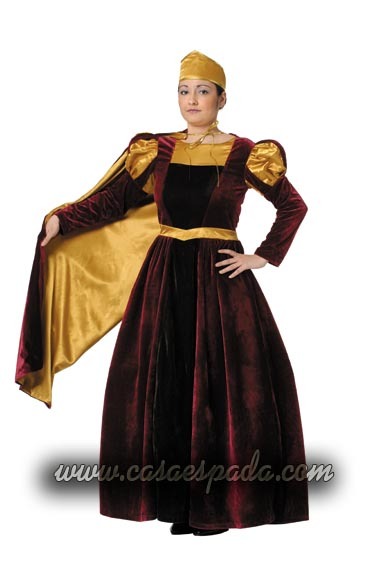 Disfraz medieval mujer isabel adulto fyc