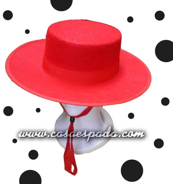 Sombrero flamenco cordobés rojo 56 fel