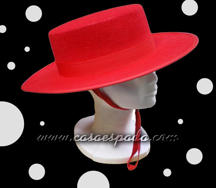 Sombrero flamenco cordobés rojo 58 fel