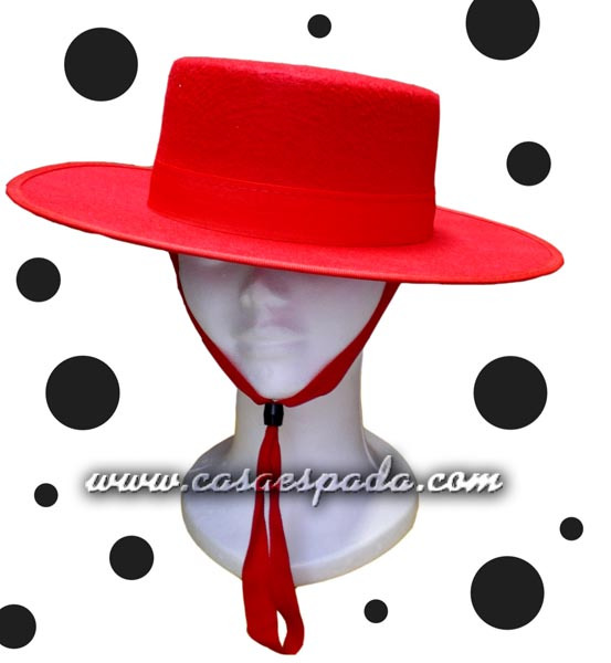 Sombrero flamenco cordobés rojo 60 fel