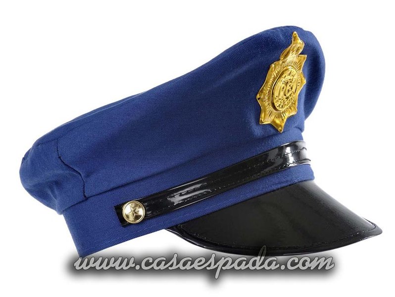 Gorra plato policía azul