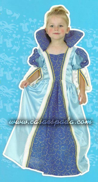 Disfraz de princesa azul 3-4 años