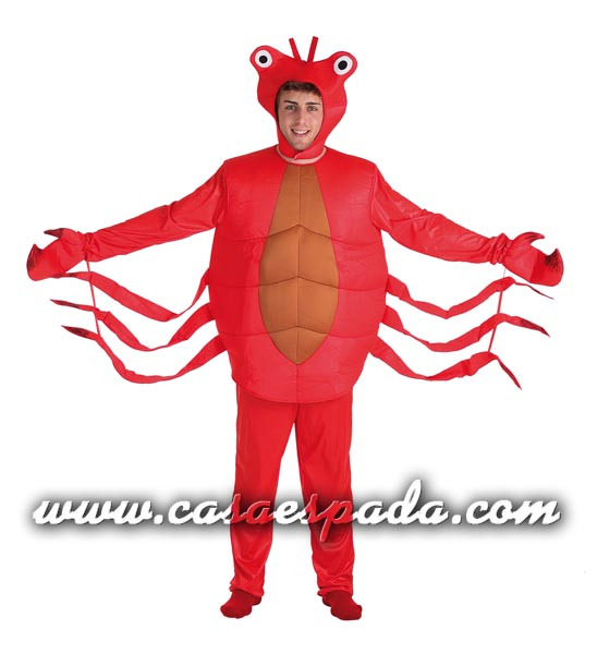 Disfraz cangrejo rojo adulto