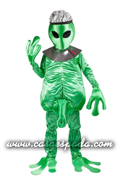 Disfraz de extraterrestre para adultos, overol verde clásico  extraterrestre, traje marciano, talla XS