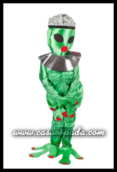 Disfraz de Alien Extraterrestre Verde para Mujer