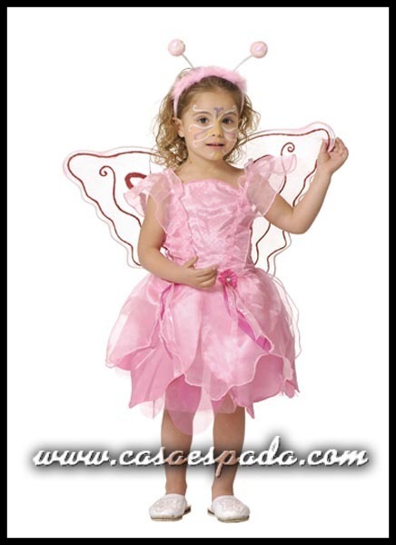 Disfraz mariposa rosa bebe