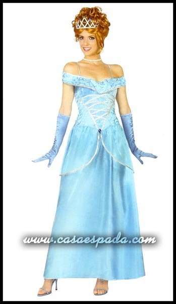 Disfraz princesa azul adulto mujer