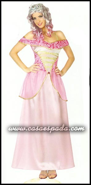 Disfraz princesa rosa adulto mujer