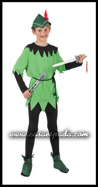 Niños Disfraz De Robin Hood Peter Pan Niño Perdido Libro Día Disfraz 5-13 años