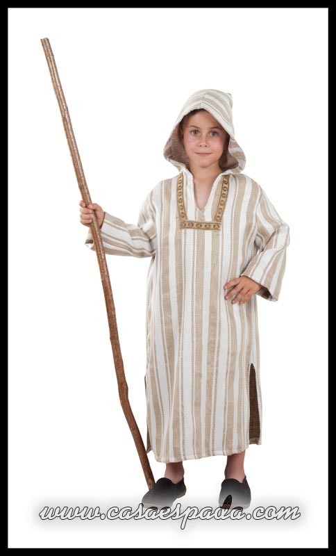 Disfraz tunica chilaba arabe hebreo niño
