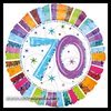 Balao 70 aniversario foil 18 polegadas para helio