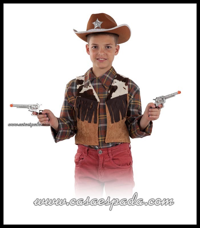 Chaleco vaquero infantil niño niña pistolera pistolero cowboy fyc